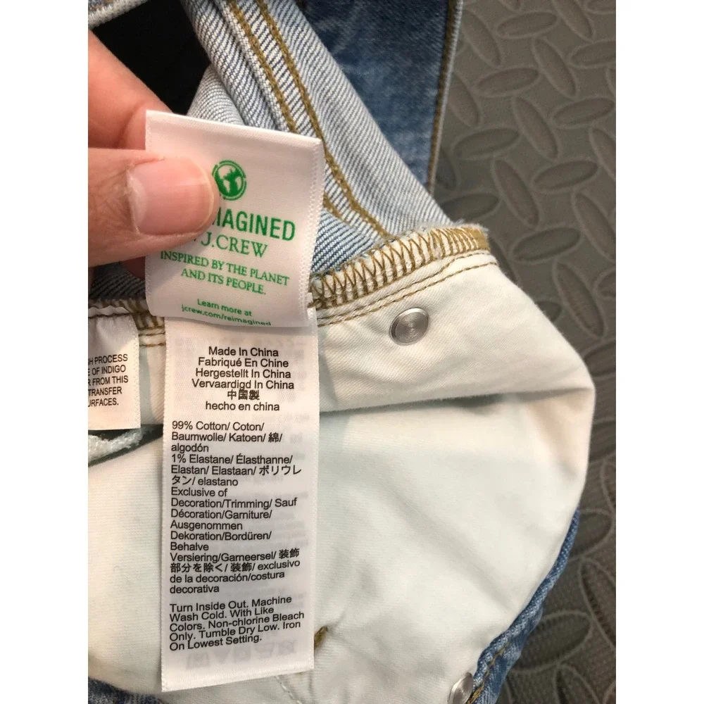 NEW J.Crew '96 Low Rise Slim Wide Jeans Womens 33 Light Blue Denim CH846 - Picture 9 of 13